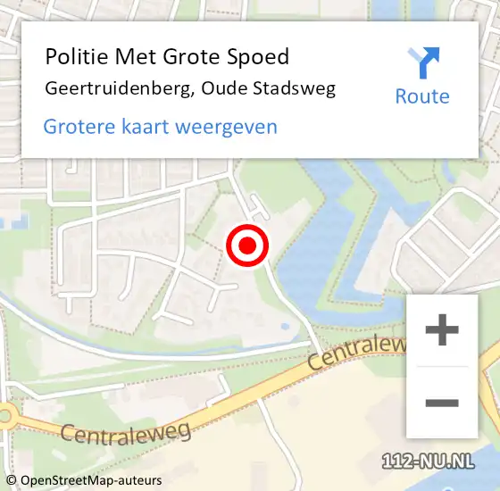 Locatie op kaart van de 112 melding: Politie Met Grote Spoed Naar Geertruidenberg, Oude Stadsweg op 14 juli 2021 16:26