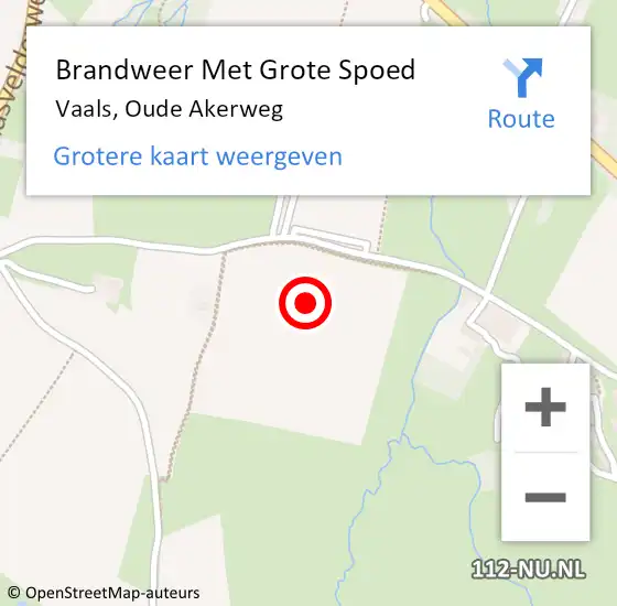 Locatie op kaart van de 112 melding: Brandweer Met Grote Spoed Naar Vaals, Oude Akerweg op 14 juli 2021 17:00