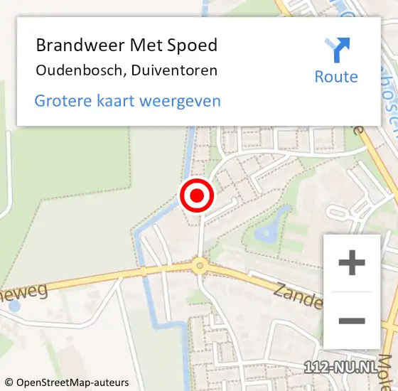 Locatie op kaart van de 112 melding: Brandweer Met Spoed Naar Oudenbosch, Duiventoren op 14 juli 2021 21:28