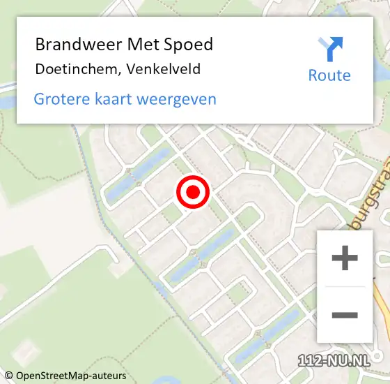 Locatie op kaart van de 112 melding: Brandweer Met Spoed Naar Doetinchem, Venkelveld op 14 juli 2021 23:40