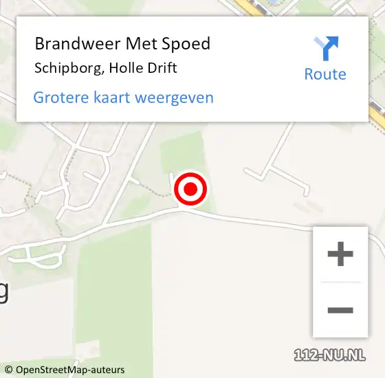 Locatie op kaart van de 112 melding: Brandweer Met Spoed Naar Schipborg, Holle Drift op 15 juli 2021 02:07