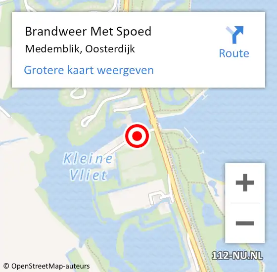 Locatie op kaart van de 112 melding: Brandweer Met Spoed Naar Medemblik, Oosterdijk op 15 juli 2021 02:15