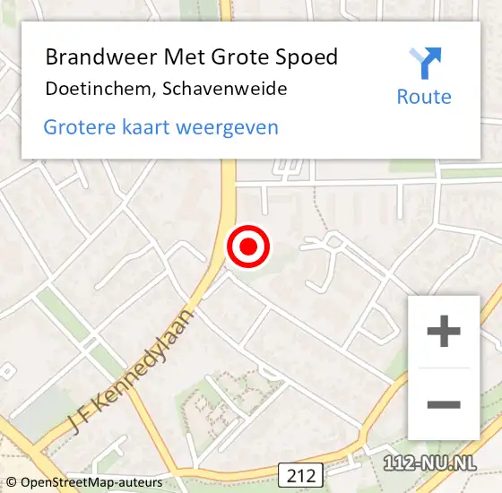 Locatie op kaart van de 112 melding: Brandweer Met Grote Spoed Naar Doetinchem, Schavenweide op 15 juli 2021 07:21