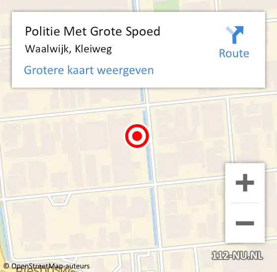 Locatie op kaart van de 112 melding: Politie Met Grote Spoed Naar Waalwijk, Kleiweg op 15 juli 2021 09:04