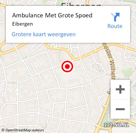 Locatie op kaart van de 112 melding: Ambulance Met Grote Spoed Naar Eibergen op 15 juli 2021 09:55