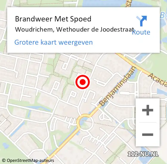 Locatie op kaart van de 112 melding: Brandweer Met Spoed Naar Woudrichem, Wethouder de Joodestraat op 15 juli 2021 10:00