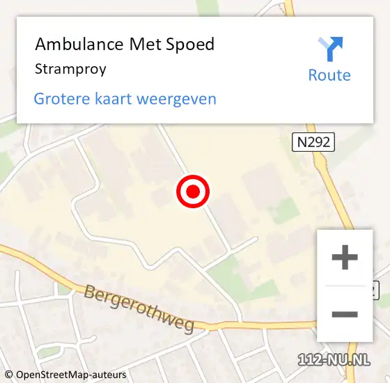 Locatie op kaart van de 112 melding: Ambulance Met Spoed Naar Stramproy op 15 juli 2021 15:43