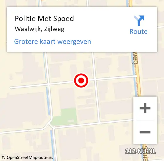 Locatie op kaart van de 112 melding: Politie Met Spoed Naar Waalwijk, Zijlweg op 15 juli 2021 16:24