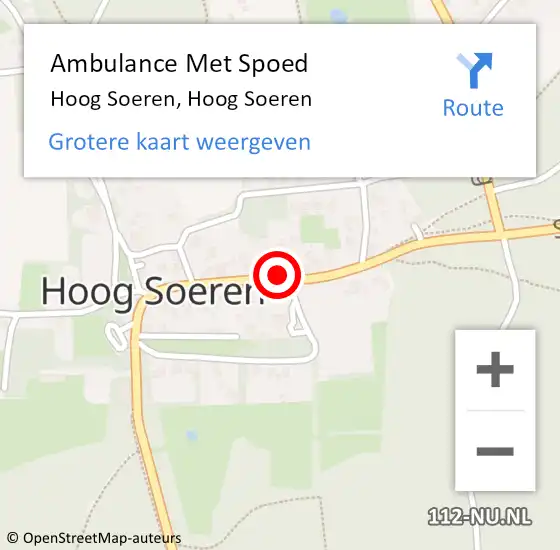 Locatie op kaart van de 112 melding: Ambulance Met Spoed Naar Hoog Soeren, Hoog Soeren op 15 juli 2021 17:22