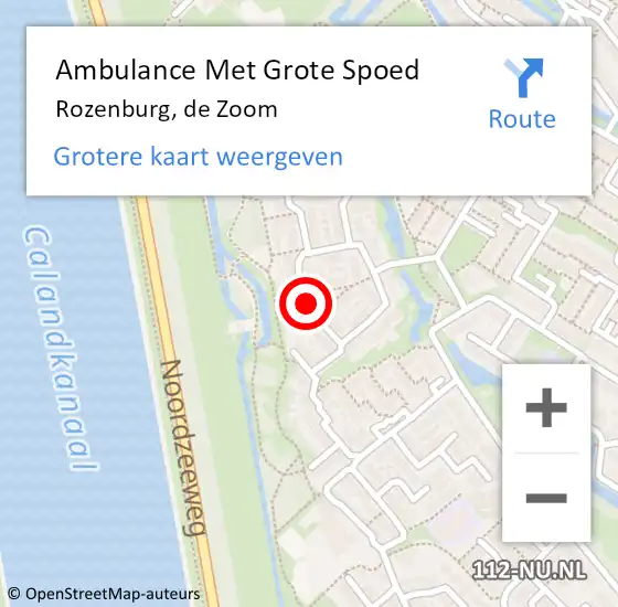 Locatie op kaart van de 112 melding: Ambulance Met Grote Spoed Naar Rozenburg, de Zoom op 15 juli 2021 19:19