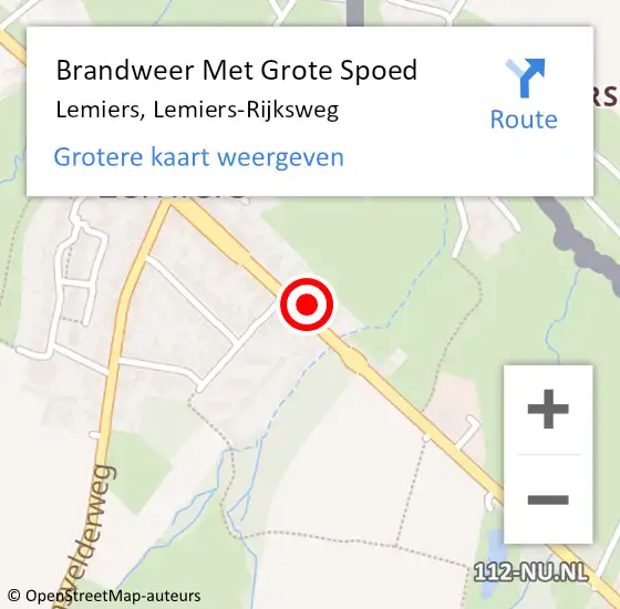 Locatie op kaart van de 112 melding: Brandweer Met Grote Spoed Naar Lemiers, Lemiers-Rijksweg op 16 juli 2021 00:12
