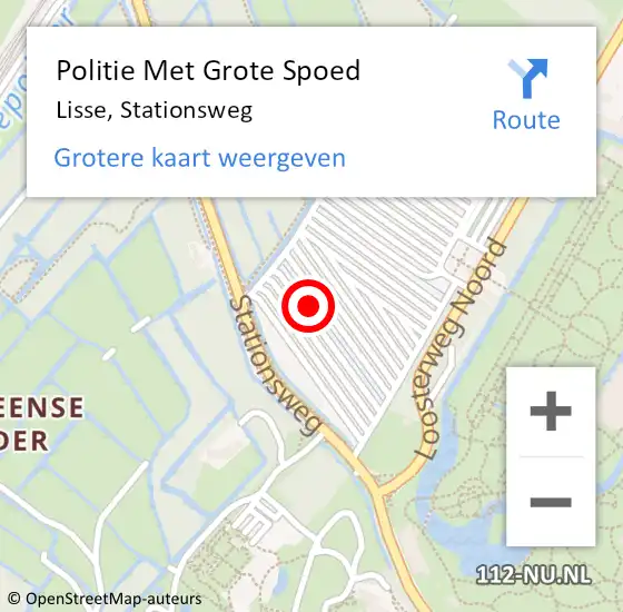 Locatie op kaart van de 112 melding: Politie Met Grote Spoed Naar Lisse, Stationsweg op 16 juli 2021 00:21