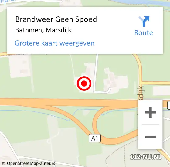 Locatie op kaart van de 112 melding: Brandweer Geen Spoed Naar Bathmen, Marsdijk op 16 juli 2021 03:39