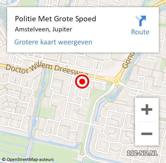 Locatie op kaart van de 112 melding: Politie Met Grote Spoed Naar Amstelveen, Jupiter op 16 juli 2021 08:46