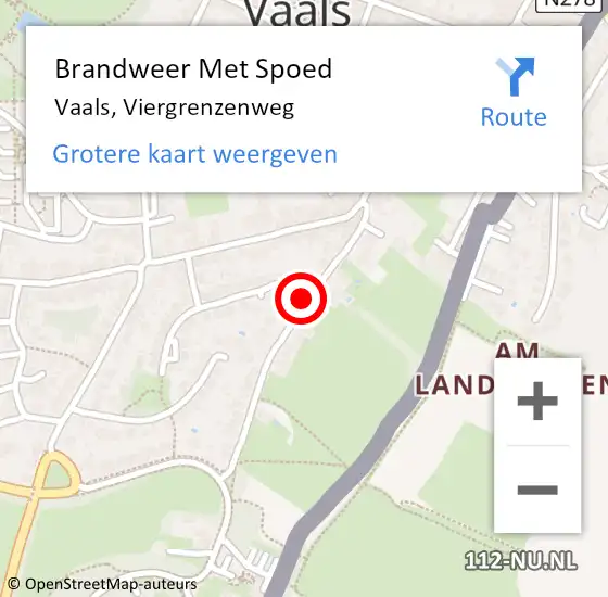 Locatie op kaart van de 112 melding: Brandweer Met Spoed Naar Vaals, Viergrenzenweg op 16 juli 2021 09:44