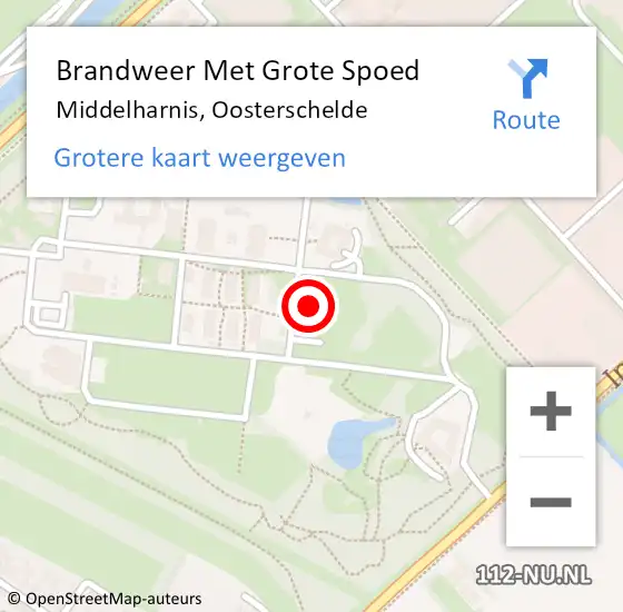 Locatie op kaart van de 112 melding: Brandweer Met Grote Spoed Naar Middelharnis, Oosterschelde op 16 juli 2021 10:42