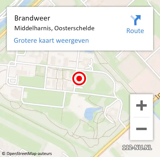 Locatie op kaart van de 112 melding: Brandweer Middelharnis, Oosterschelde op 16 juli 2021 10:46