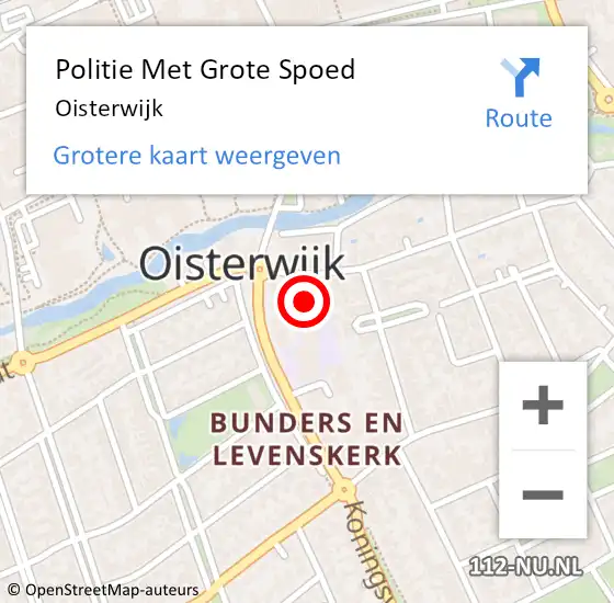 Locatie op kaart van de 112 melding: Politie Met Grote Spoed Naar Oisterwijk op 16 juli 2021 12:22