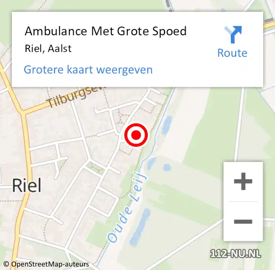 Locatie op kaart van de 112 melding: Ambulance Met Grote Spoed Naar Riel, Aalst op 16 juni 2014 17:26