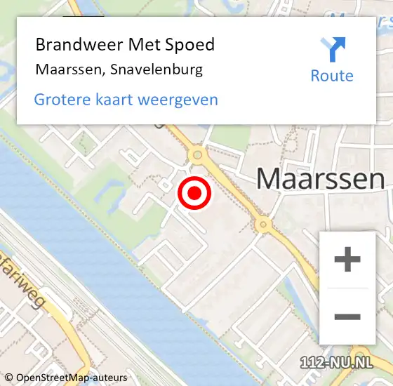 Locatie op kaart van de 112 melding: Brandweer Met Spoed Naar Maarssen, Snavelenburg op 16 juli 2021 14:46