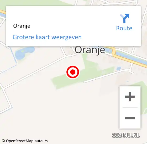 Locatie op kaart van de 112 melding:  Oranje op 16 juli 2021 15:38