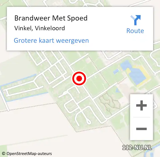 Locatie op kaart van de 112 melding: Brandweer Met Spoed Naar Vinkel, Vinkeloord op 16 juli 2021 15:47