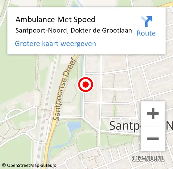 Locatie op kaart van de 112 melding: Ambulance Met Spoed Naar Santpoort-Noord, Dokter de Grootlaan op 16 juli 2021 18:43