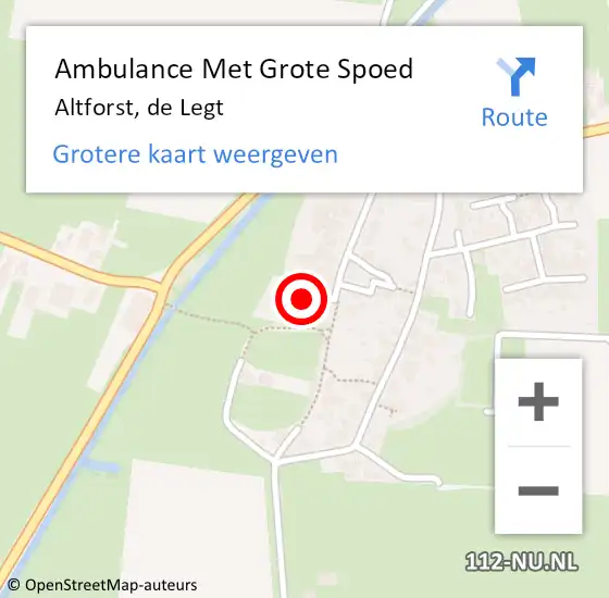 Locatie op kaart van de 112 melding: Ambulance Met Grote Spoed Naar Altforst, de Legt op 16 juli 2021 20:25