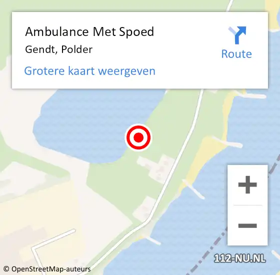 Locatie op kaart van de 112 melding: Ambulance Met Spoed Naar Gendt, Polder op 16 juli 2021 20:30