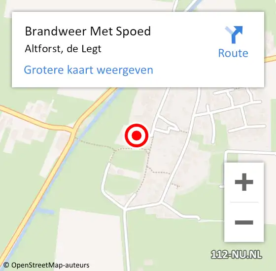 Locatie op kaart van de 112 melding: Brandweer Met Spoed Naar Altforst, de Legt op 16 juli 2021 20:45