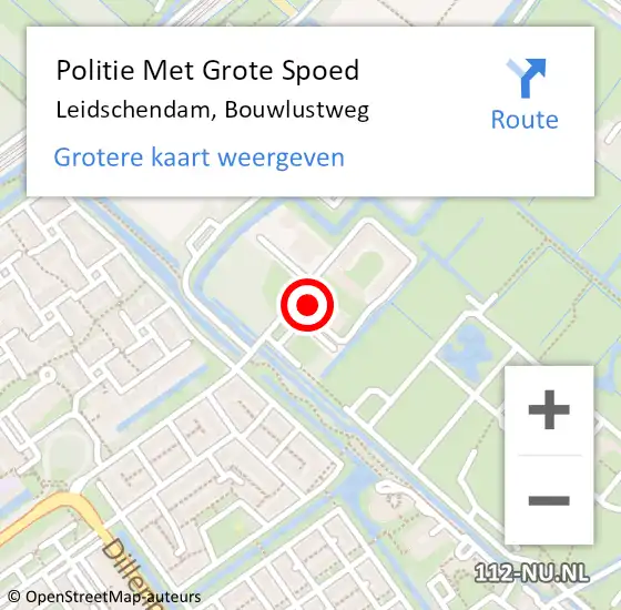 Locatie op kaart van de 112 melding: Politie Met Grote Spoed Naar Leidschendam, Bouwlustweg op 16 juli 2021 21:45