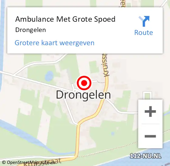 Locatie op kaart van de 112 melding: Ambulance Met Grote Spoed Naar Drongelen op 16 juli 2021 22:53