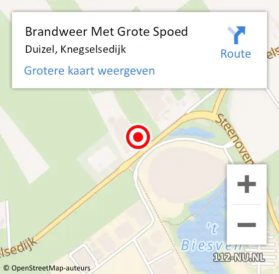 Locatie op kaart van de 112 melding: Brandweer Met Grote Spoed Naar Duizel, Knegselsedijk op 17 juli 2021 00:32