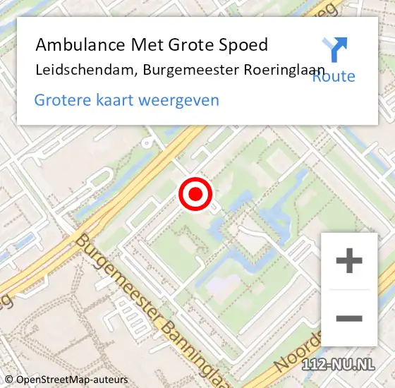 Locatie op kaart van de 112 melding: Ambulance Met Grote Spoed Naar Leidschendam, Burgemeester Roeringlaan op 17 juli 2021 03:53