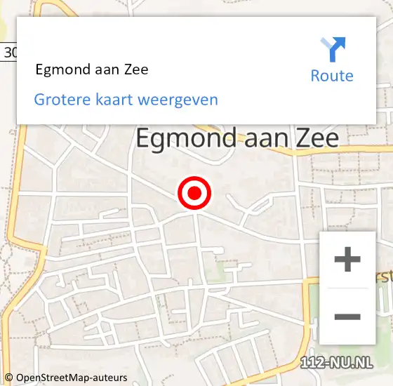 Locatie op kaart van de 112 melding:  Egmond aan Zee op 17 juli 2021 10:01
