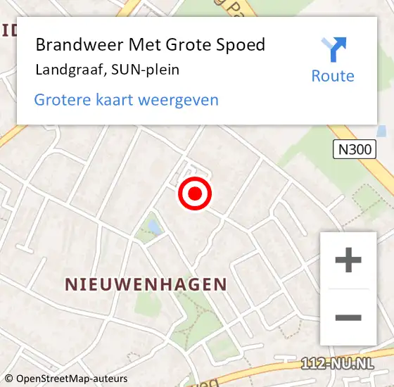 Locatie op kaart van de 112 melding: Brandweer Met Grote Spoed Naar Landgraaf, SUN-plein op 17 juli 2021 10:06