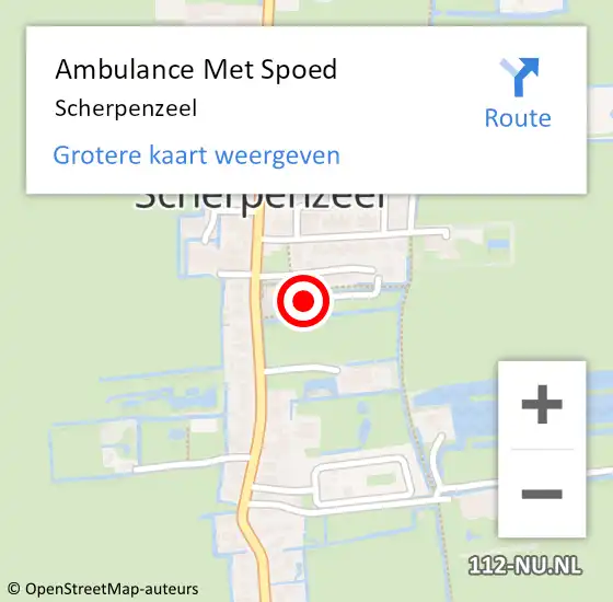 Locatie op kaart van de 112 melding: Ambulance Met Spoed Naar Scherpenzeel op 17 juli 2021 10:55