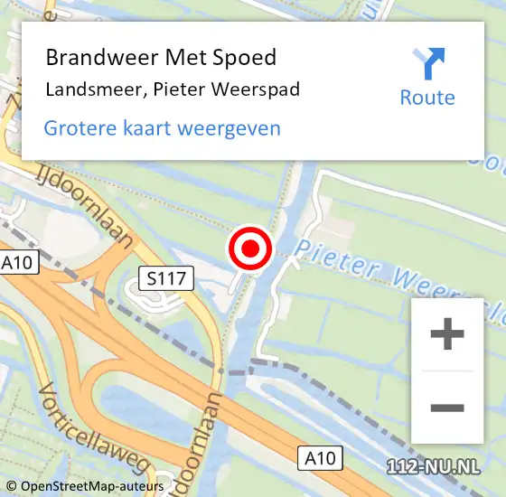 Locatie op kaart van de 112 melding: Brandweer Met Spoed Naar Landsmeer, Pieter Weerspad op 17 juli 2021 11:36