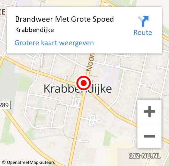 Locatie op kaart van de 112 melding: Brandweer Met Grote Spoed Naar Krabbendijke op 17 juli 2021 14:13