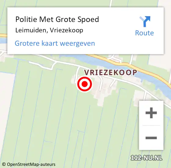 Locatie op kaart van de 112 melding: Politie Met Grote Spoed Naar Leimuiden, Vriezekoop op 17 juli 2021 14:47