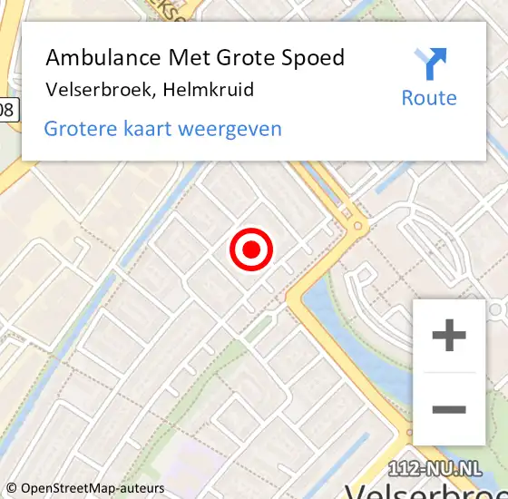 Locatie op kaart van de 112 melding: Ambulance Met Grote Spoed Naar Velserbroek, Helmkruid op 17 juli 2021 16:02