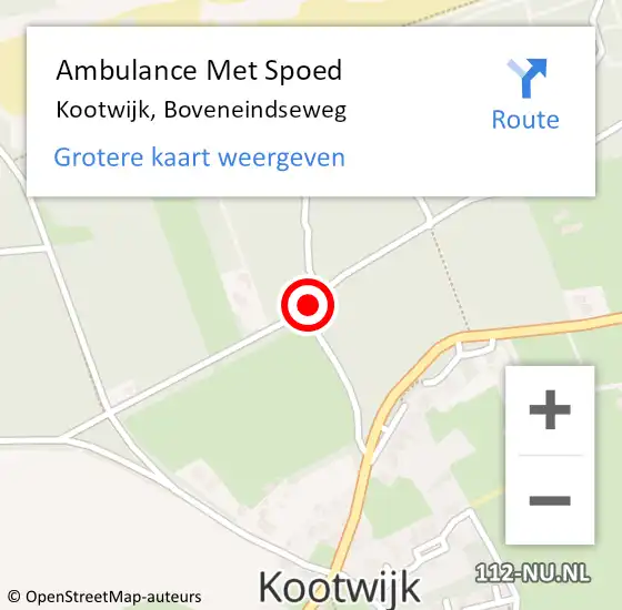 Locatie op kaart van de 112 melding: Ambulance Met Spoed Naar Kootwijk, Boveneindseweg op 17 juli 2021 16:02