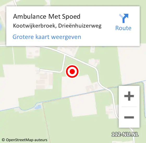 Locatie op kaart van de 112 melding: Ambulance Met Spoed Naar Kootwijkerbroek, Drieënhuizerweg op 17 juli 2021 16:15