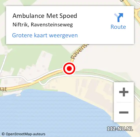 Locatie op kaart van de 112 melding: Ambulance Met Spoed Naar Niftrik, Ravensteinseweg op 17 juli 2021 17:22
