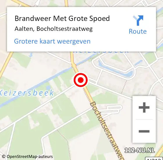 Locatie op kaart van de 112 melding: Brandweer Met Grote Spoed Naar Aalten, Bocholtsestraatweg op 16 juni 2014 19:16