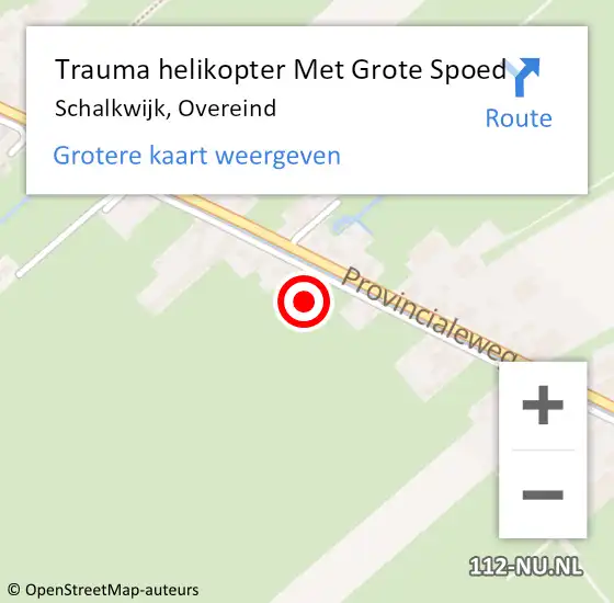 Locatie op kaart van de 112 melding: Trauma helikopter Met Grote Spoed Naar Schalkwijk, Overeind op 17 juli 2021 18:39