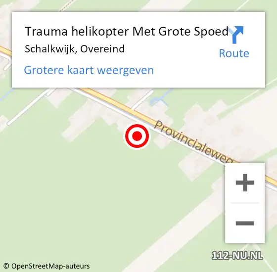 Locatie op kaart van de 112 melding: Trauma helikopter Met Grote Spoed Naar Schalkwijk, Overeind op 17 juli 2021 18:42