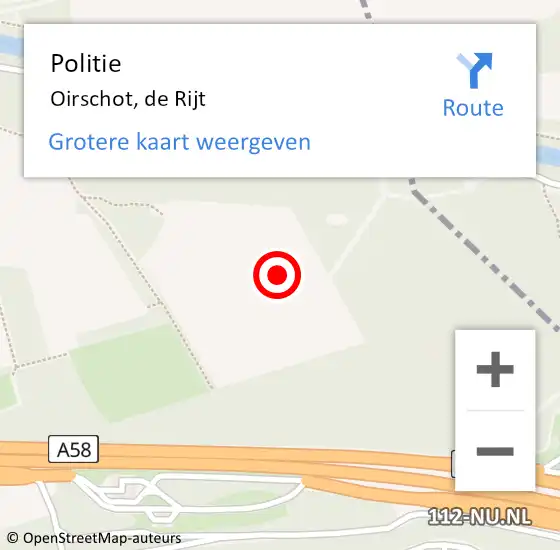 Locatie op kaart van de 112 melding: Politie Oirschot, de Rijt op 17 juli 2021 20:39