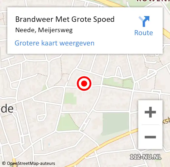 Locatie op kaart van de 112 melding: Brandweer Met Grote Spoed Naar Neede, Meijersweg op 17 juli 2021 23:19