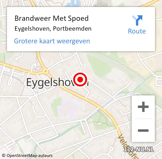 Locatie op kaart van de 112 melding: Brandweer Met Spoed Naar Eygelshoven, Portbeemden op 18 juli 2021 03:46